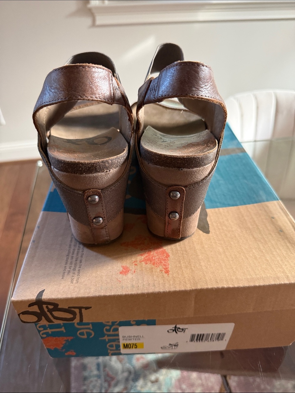 OTBT Wedge Sandals in Pewter Metallic - Picture 3 of 4
